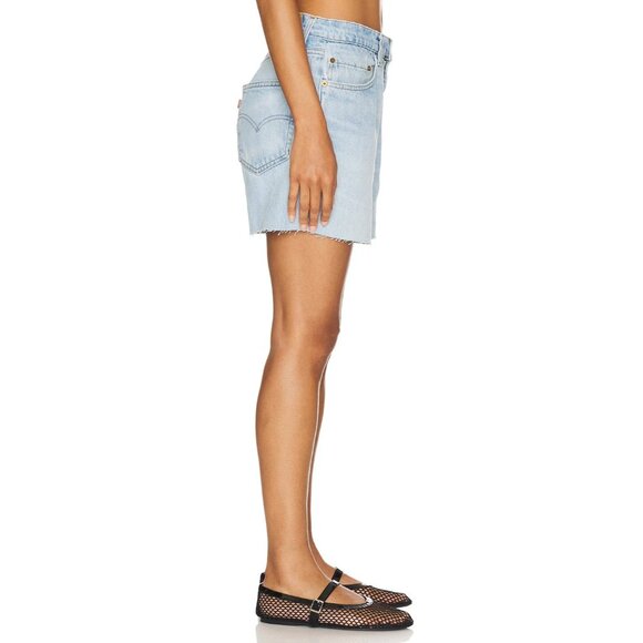aligrace Long Baggy Shorts Light Blue - Picture 3 of 5